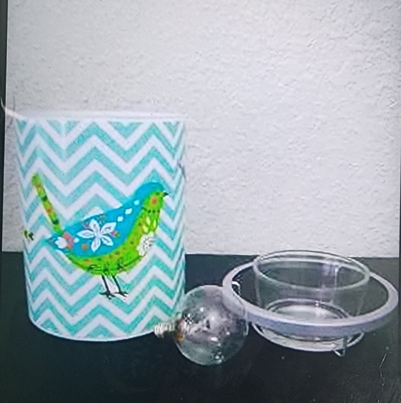 NWT, Scentsy Chevrons and Songbirds Sleeve and Dish with ring.#40592 - Picture 14 of 16